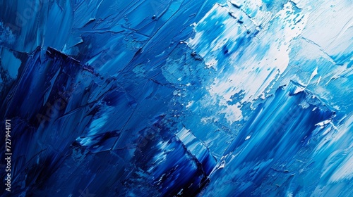 Blue Abstract Oil Painting Texture Background