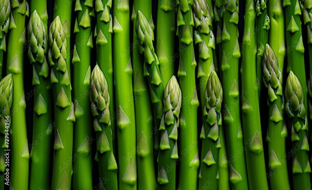 Fresh Green Asparagus Spears Close-Up Texture Fresh Green Asparagus Spears Close-Up Texture