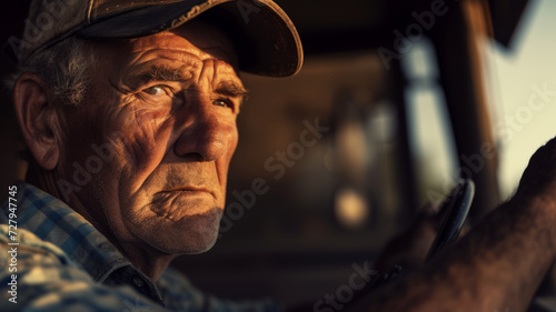 Close-up of an elderly man's face