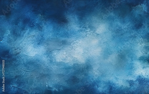 Abstract watercolor paint background dark blue color