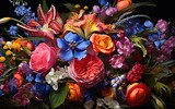 Beautiful vivid colorful mixed flower bouquet