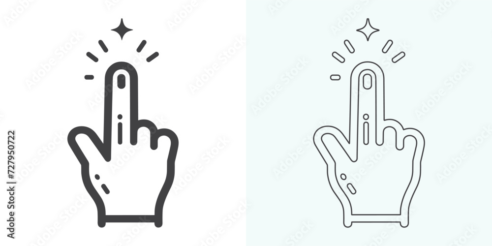 Obraz premium Hand-click icon set. pointer icon vectors. hand cursor icon click. pointer icon vector. hand cursor icon vector