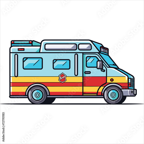 flat labor trucks vector illustration