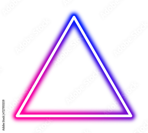 Colorful Gradient Neon Triangle Frame