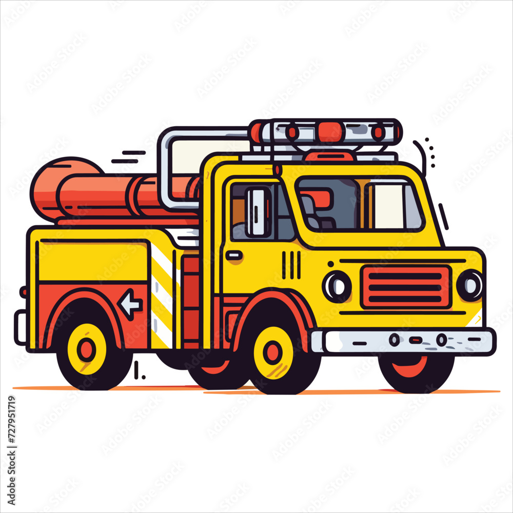 flat labor trucks vector illustration