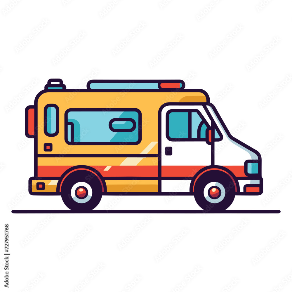 flat labor trucks vector illustration