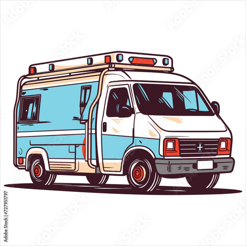 flat labor trucks vector illustration