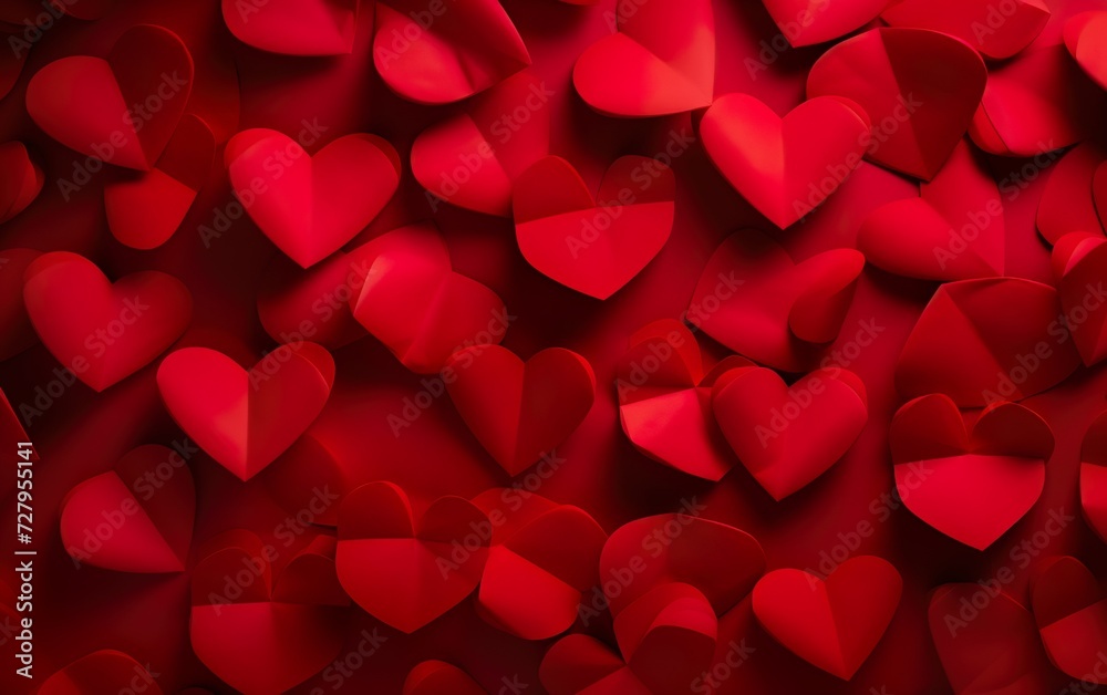 Red heart shapes for Valentines day background Red heart shapes for Valentines day background