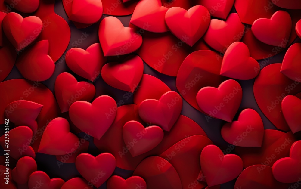 Red heart shapes for Valentines day background