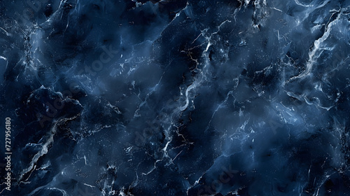 Dark Blue Marble Texture Background, White Veins Marble Texture