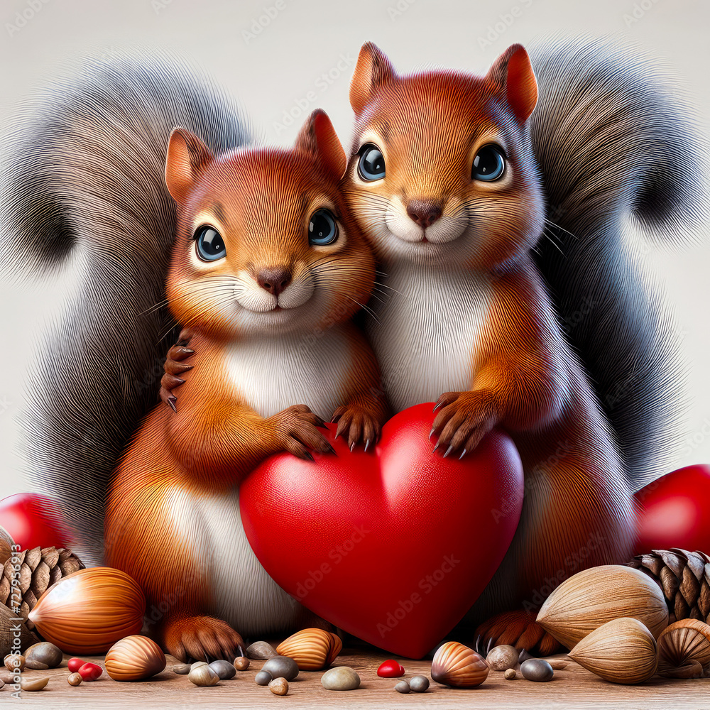 Squirrels with a Heart