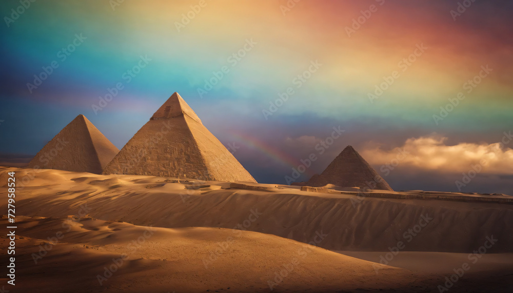 Colorful Pyramids Portrait
