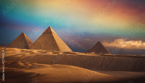 Colorful Pyramids Portrait