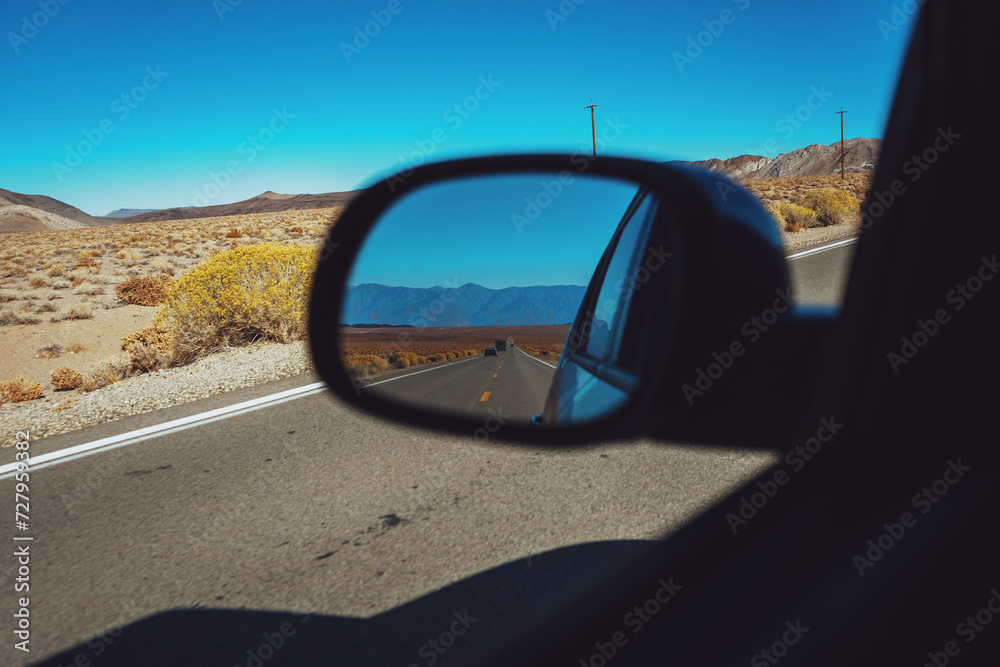 driving through the desert