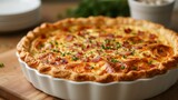 Quiche Lorraine: A savory tart filled with bacon, eggs, and cream, a French comfort food favorite