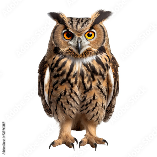 owl isolated on white background 