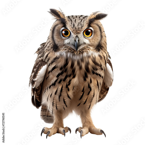 owl isolated on white background  © Buse