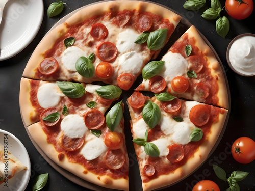 Timeless Elegance: Classic Pizzas with Juicy Tomato and Creamy Mozzarella