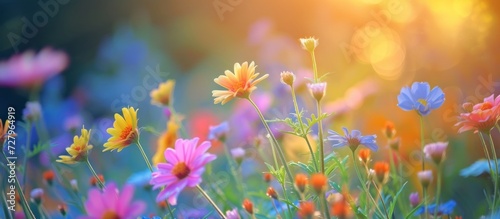 Blooming Beauty: A Serene Snapshot of Beautiful Nature with Vibrant Flowers in Full Bloom Beautifully Embracing the Essence of Nature's Stunning Flowers