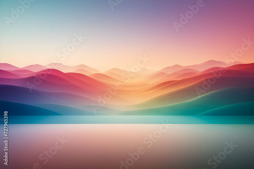 Colors abstract paint festival orange green yellow, AI Generated. 