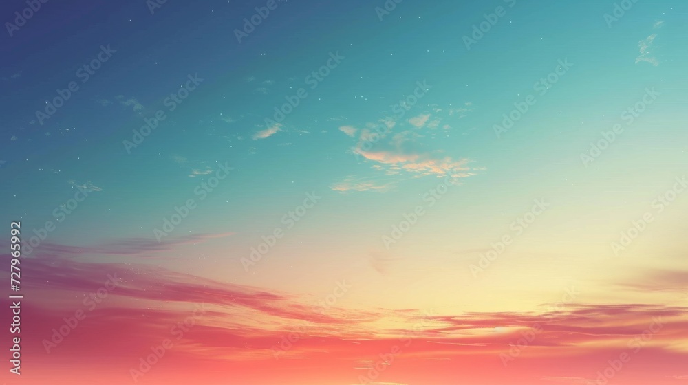 Sunset Gradient Sky Background