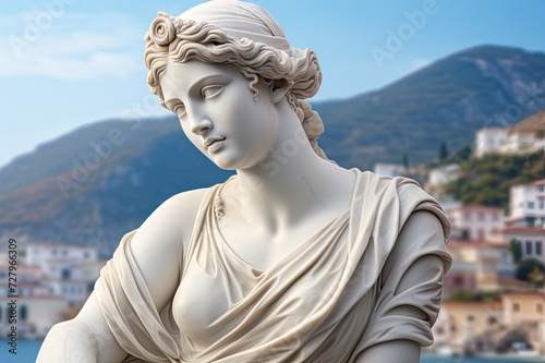 Sappho marble statue. photo