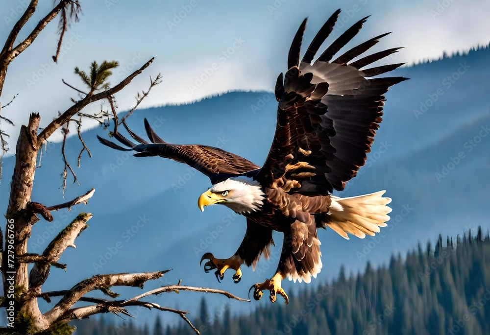 Obraz premium bald eagle in flight