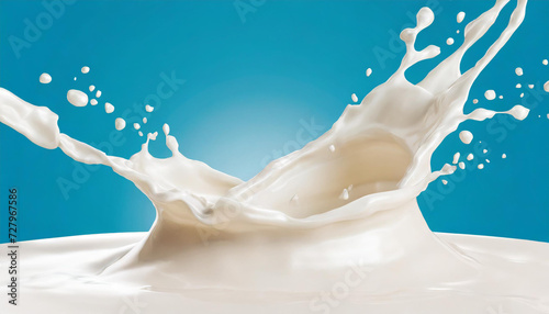 Milk splash  milk flowing  3d illustration