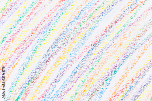 Multi color hand crayon drawing