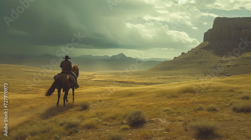 Wild West Odyssey: Dusty Trails and Endless Skies © Andrii 