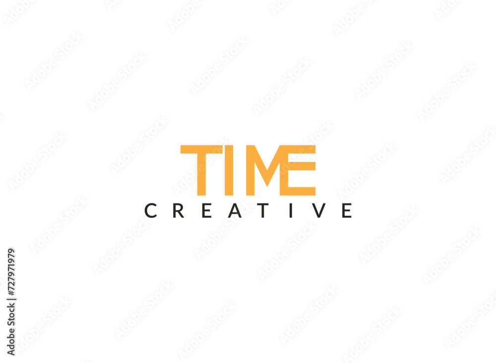 time logo illustration. Simple design