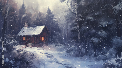 Cozy Retreat Amidst Winter's Embrace © Andrii 