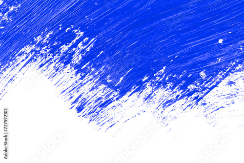 blue stroke of the paint brush