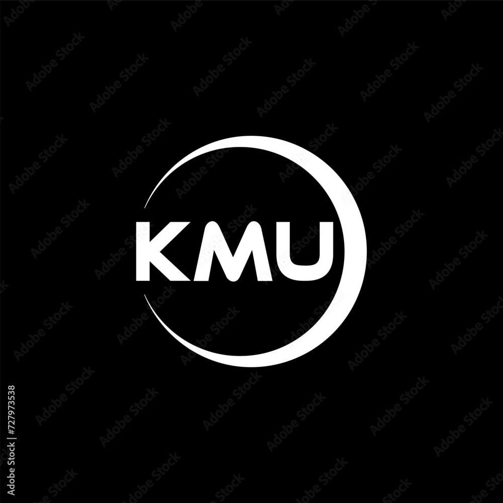 KMU letter logo design with black background in illustrator, cube logo, vector logo, modern alphabet font overlap style. calligraphy designs for logo, Poster, Invitation, etc. KMU letter logo design with black background in illustrator, cube logo, vector logo, modern alphabet font overlap style. calligraphy designs for logo, Poster, Invitation, etc.