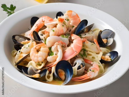 Mediterranean Delight: Pasta Dance with a Mix of Fresh Seafood