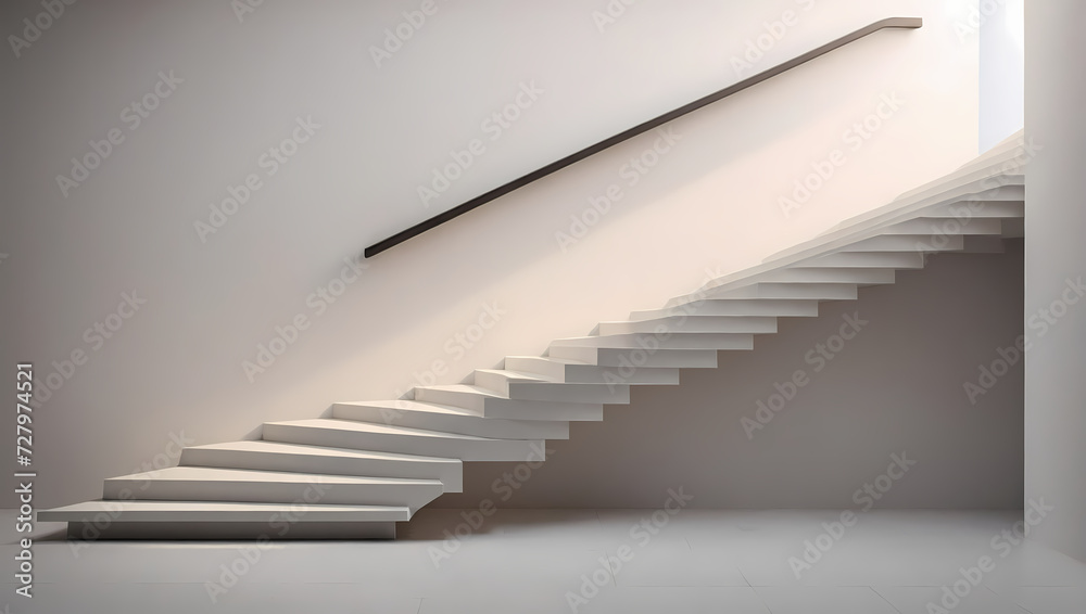 Clean and simple 3D stairs ascending in a minimalistic composition. Clean and simple 3D stairs ascending in a minimalistic composition.