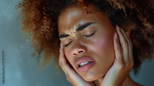 Earache, Close-Up of an Individual Holding Their Ear in Pain, Highlighting the Discomfort of Earaches, Diverse Representations of Physical Pain