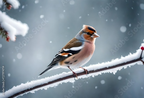 robin in snow © Palwasha