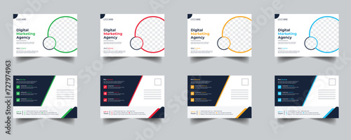Modern Creative Corporate Post Card Template, Vector Template for Opening Invitation Editable, Professional Business Postcard Design, Event Card Design, Invitation Design, Direct Mail EDDM Template