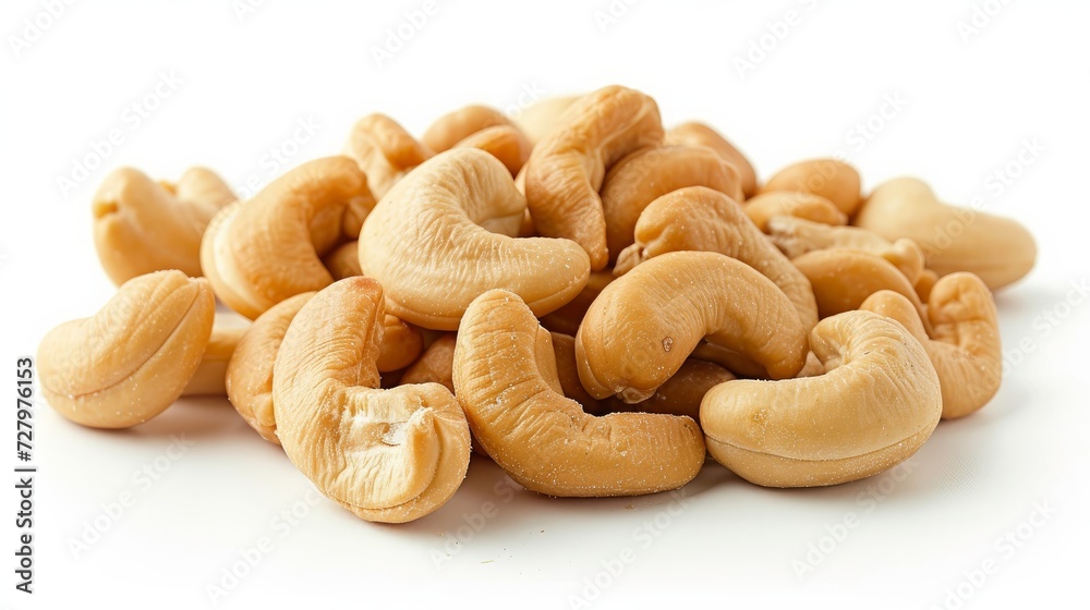 Cashew nuts on white background Cashew nuts on white background