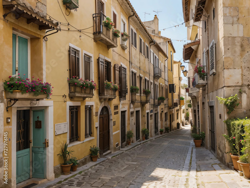 A street in a historic Italian city
