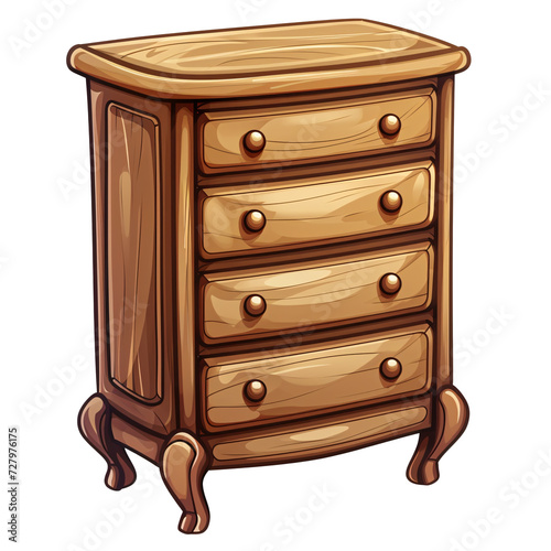 a cartoon of a dresser photo
