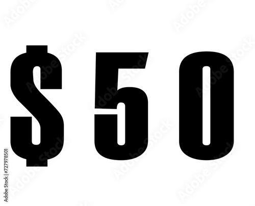 50 dollars sign png