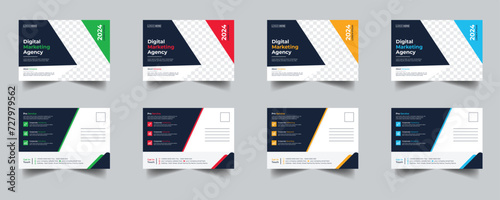 Modern Creative Corporate Post Card Template, Vector Template for Opening Invitation Editable, Professional Business Postcard Design, Event Card Design, Invitation Design, Direct Mail EDDM Template