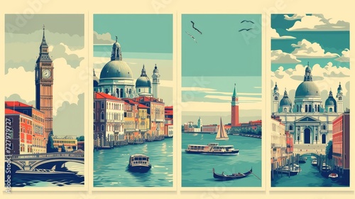 Paris, France, London, England, Venice, Italy prints