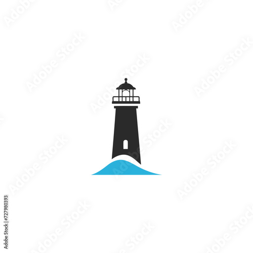 Lighthouse logo design vector template