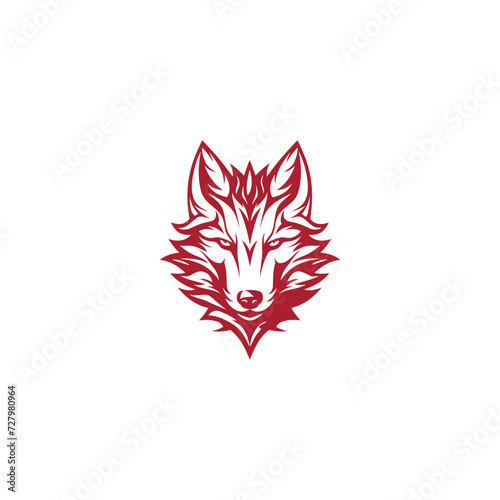 Wolf logo design vector template