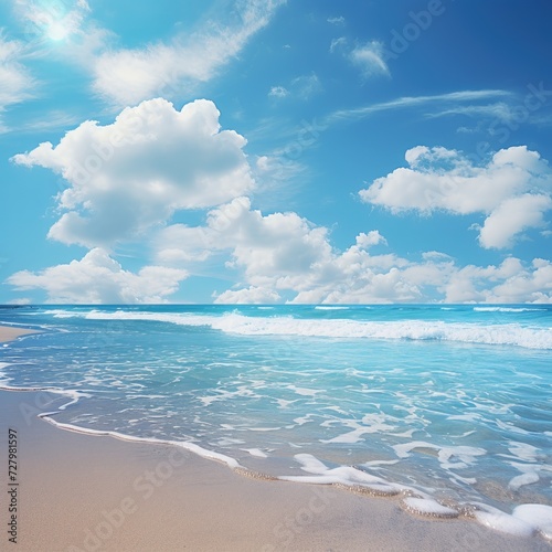 a sunny beach in warm blue waters