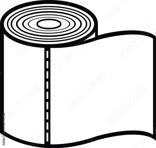 Tissue paper role - Toilet paper outline