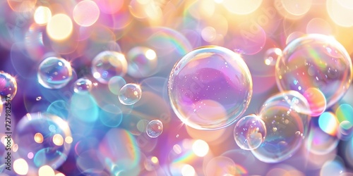 Iridescent Symphony, Abstract Background Texture Resembling the Playful Hues of Soap Bubbles
